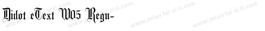 Didot eText W05 Regu字体转换